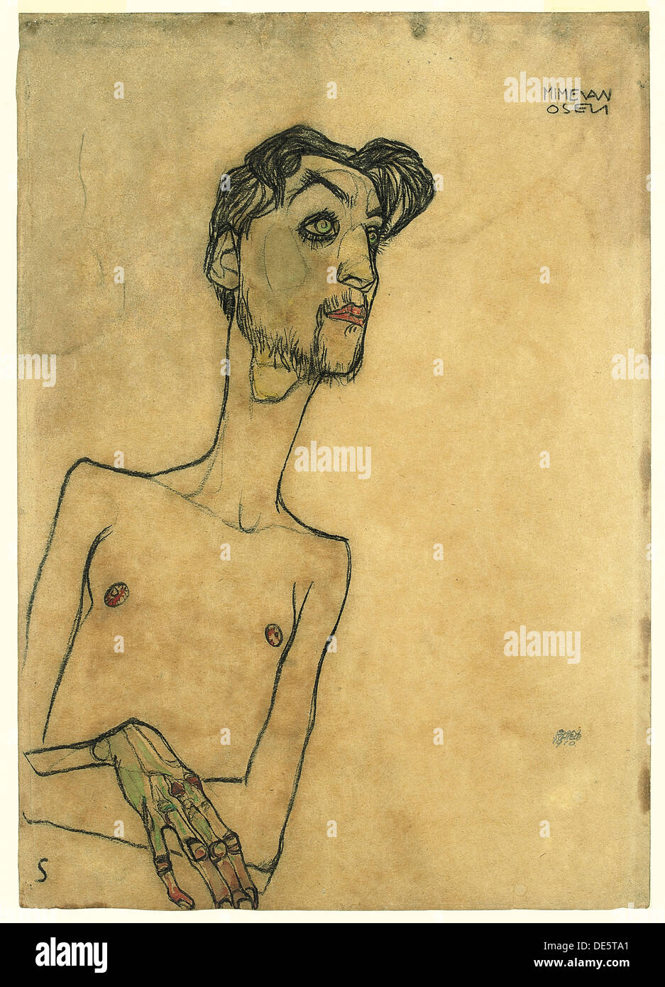 Mime van Osen, 1910. Artist: Schiele, Egon (1890–1918) Stock Photo