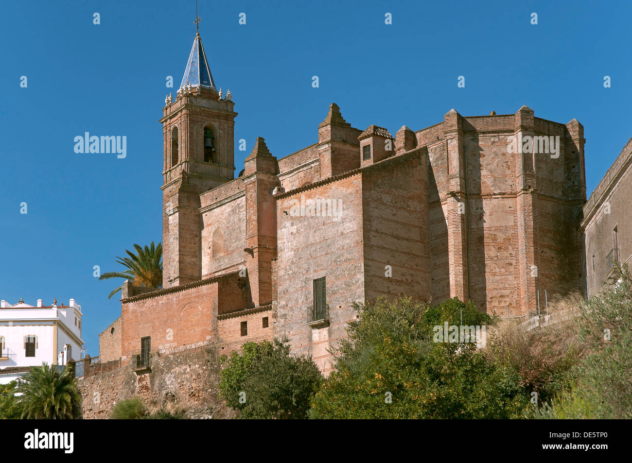 Church of La Purisima Concepcion-16th century, Zufre, Huelva-province, Region of Andalusia, Spain, Europe Stock Photo
