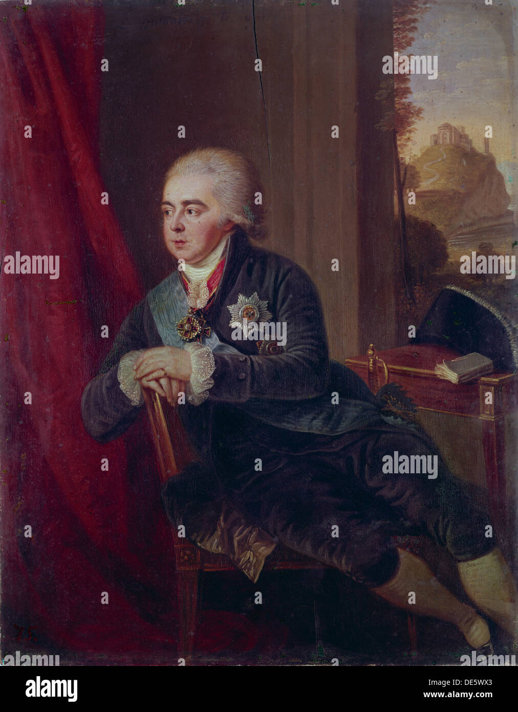 Portrait of the Vice-chancellor Prince Alexander Kurakin (1752-1818), 1801. Artist: Guttenbrunn, Ludwig (1750-1819) Stock Photo