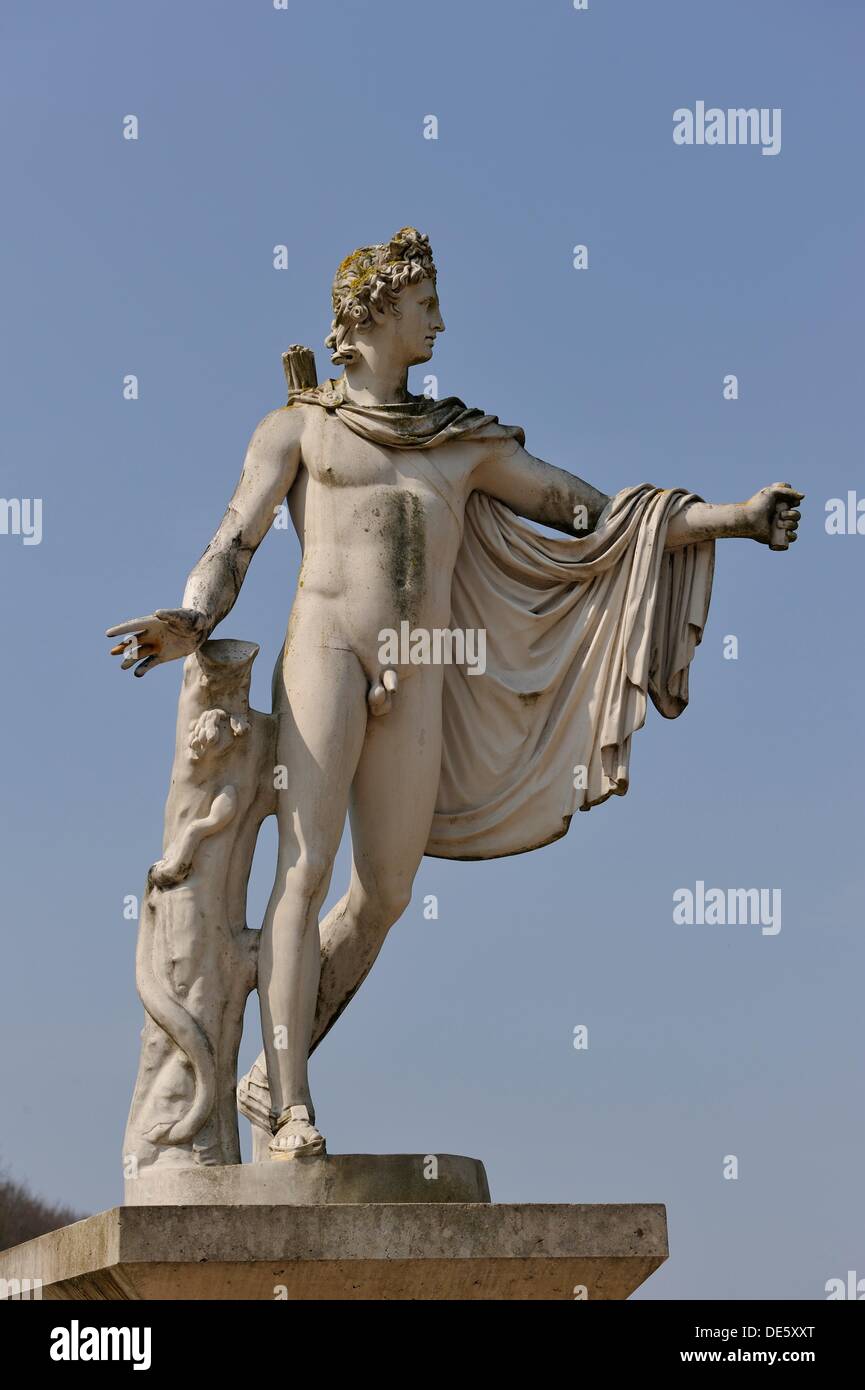 Apollon Statue In The Garden Of The Castle Eu Seine Maritime Department Haute Normandie Region Northern France Europe Stock Photo Alamy