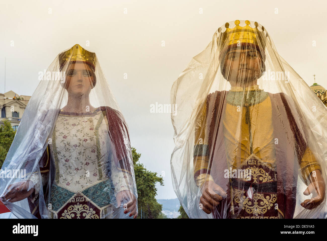 Barcelona, Spain. September 11th, 2013 Giant puppets, the "gegantes