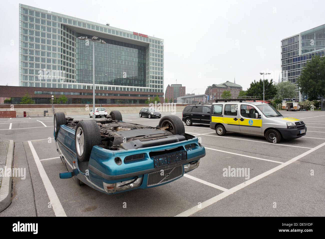 Hamburg, Germany, a car is a car park on the roof Stock Photo