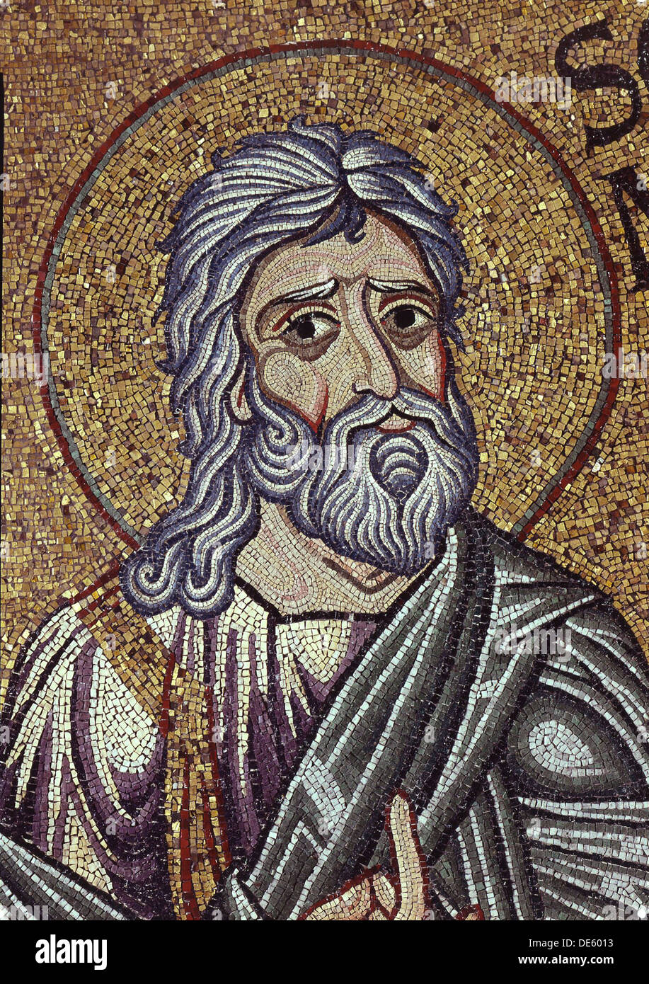 The prophet Zephaniah (Detail of Interior Mosaics in the St. Mark's Basilica), 12th century. Artist: Byzantine Master Stock Photo