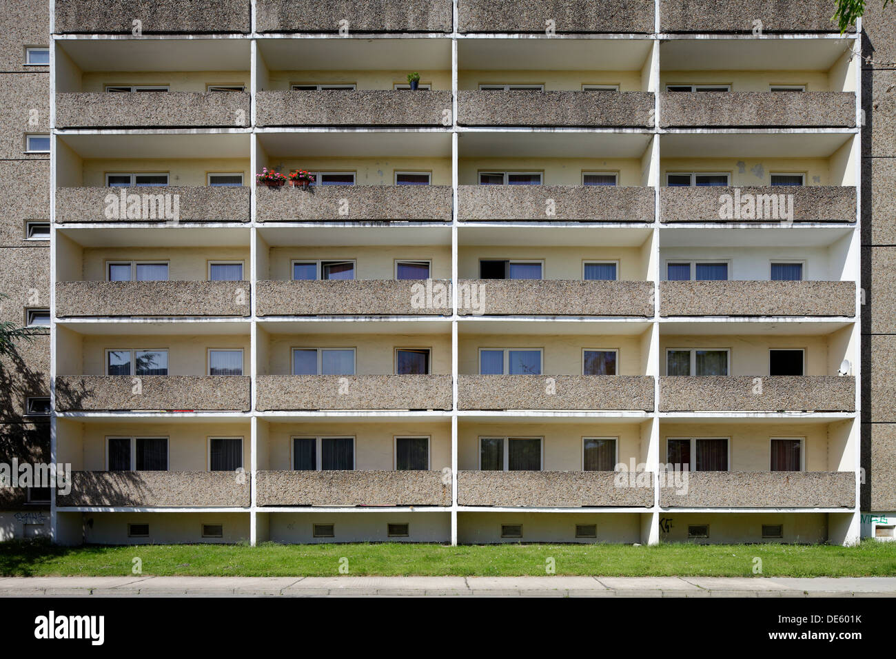 Used Berlin, Germany, unsanierter block as apartments Stock Photo