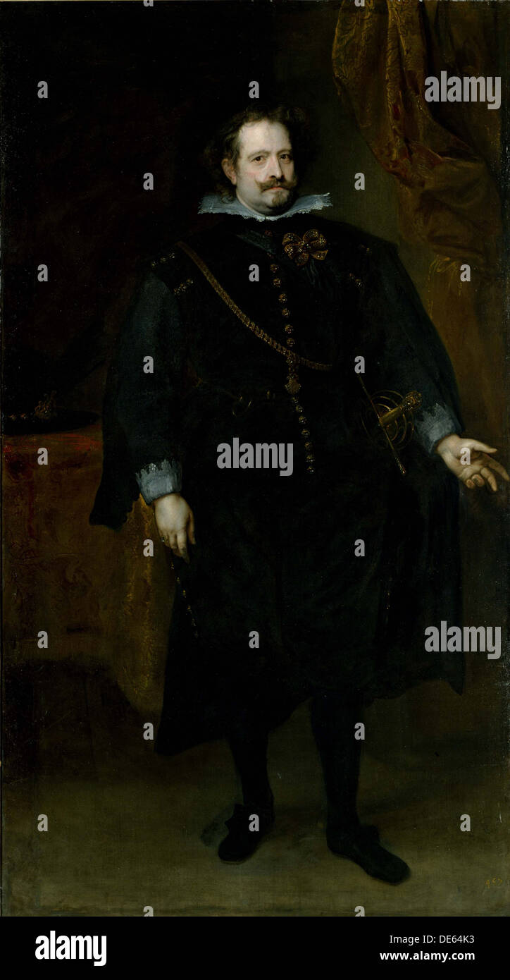 Diego Felipe de Guzmán, Marquis of Leganés, ca 1634. Artist: Dyck, Sir Anthonis, van (1599-1641) Stock Photo
