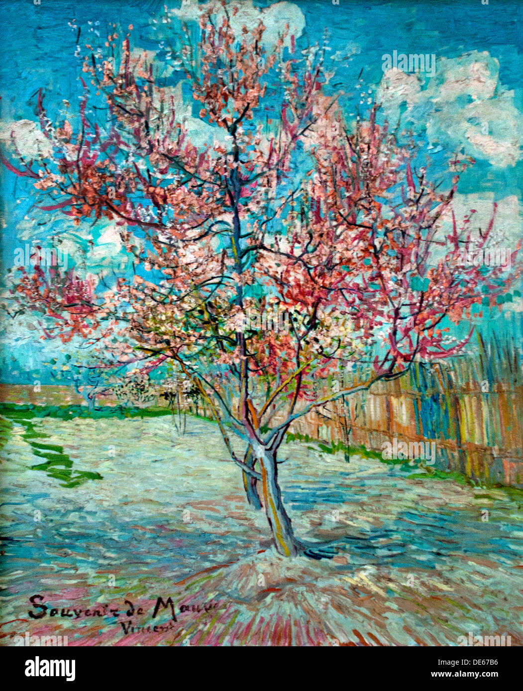 Pink Peach trees Arles 1888 Vincent van Gogh 1853 - 1890  Dutch Netherlands Stock Photo