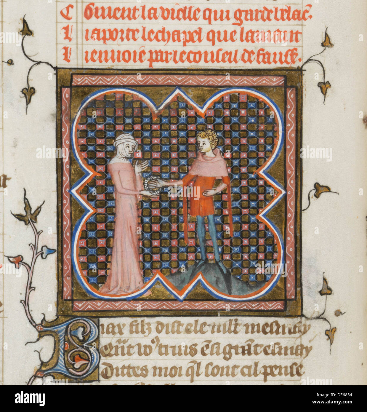 Miniature from a manuscript of the Roman de la Rose by Guillaume de ...