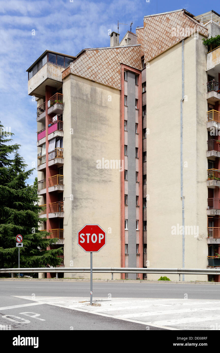 Zelena, Croatia, residential high-rise Stock Photo