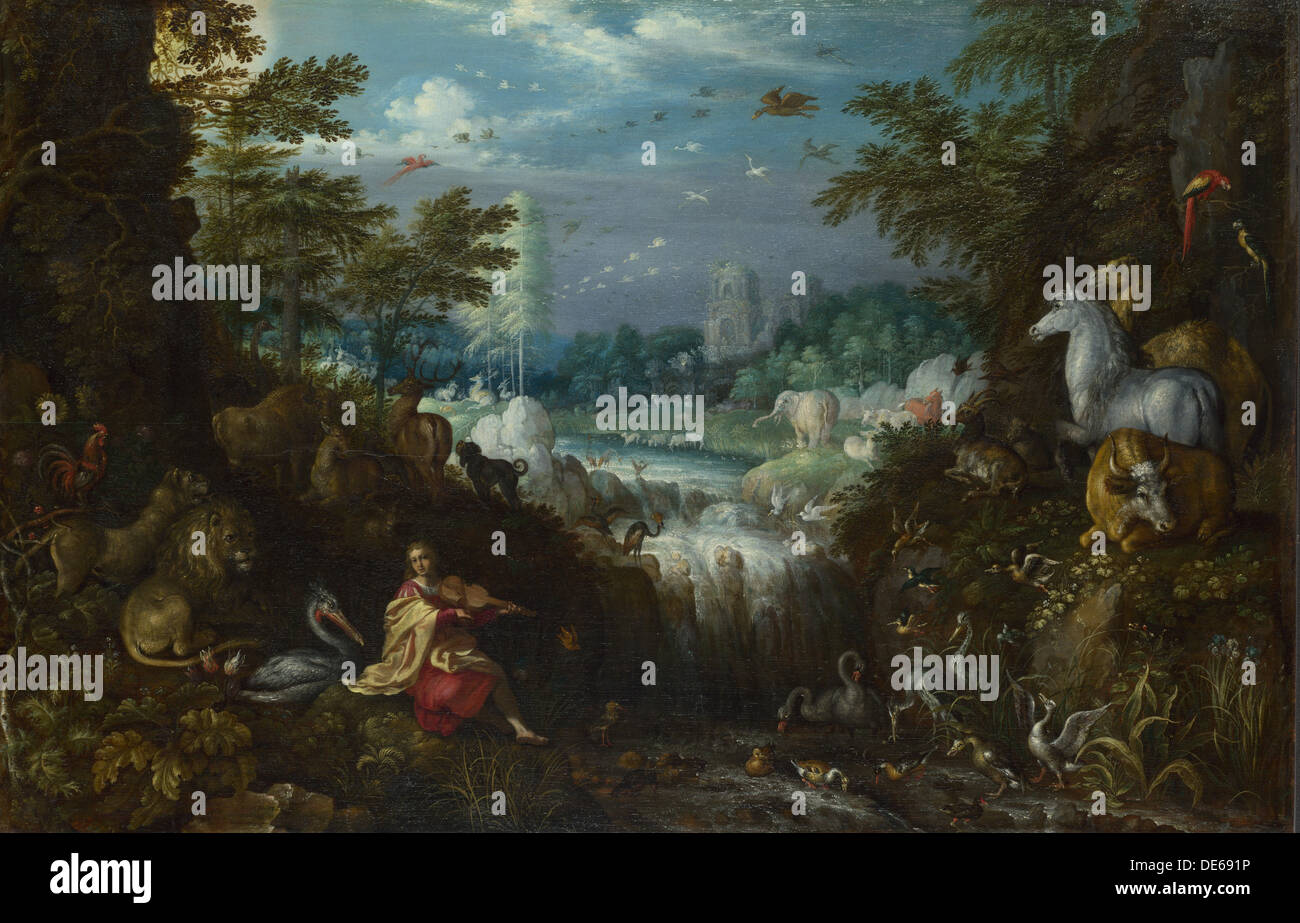 Orpheus, 1628. Artist: Savery, Roelant (1576-1639) Stock Photo