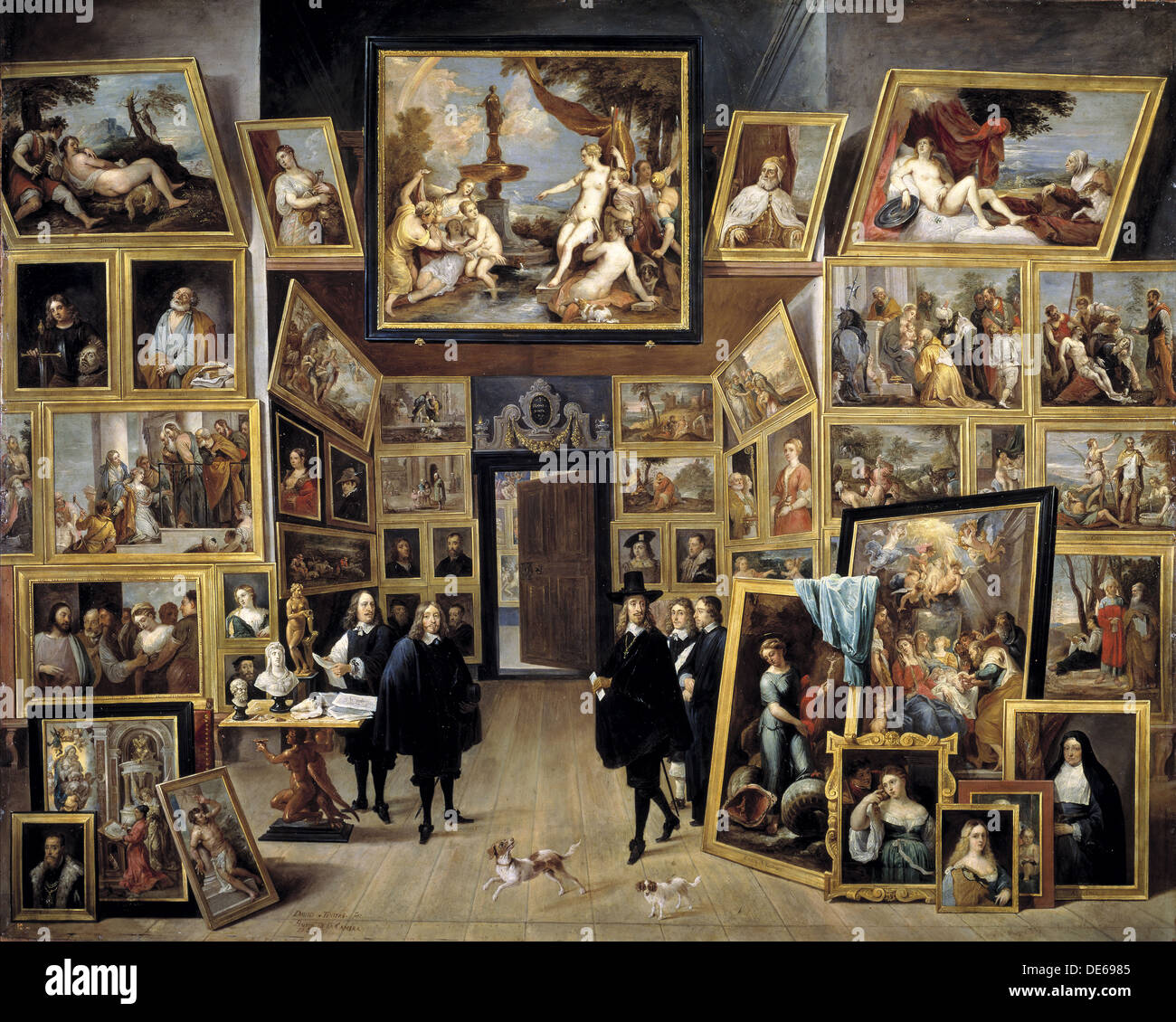 Archduke Leopold Wilhelm in his Gallery in Brussels, 1647-1651. Artist ...