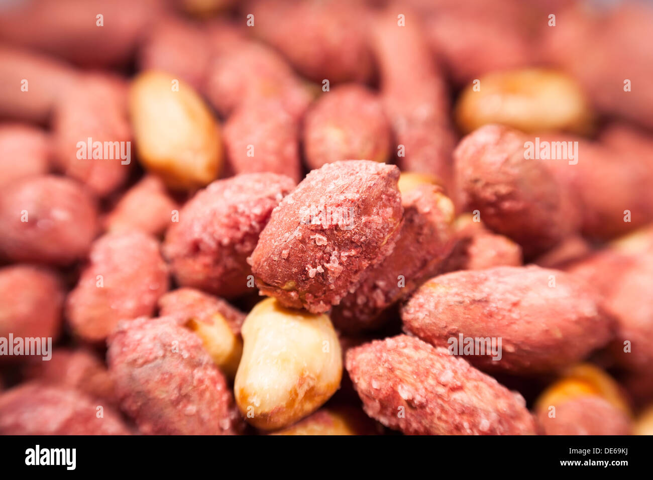 peanuts macro closeup many blur Stock Photo