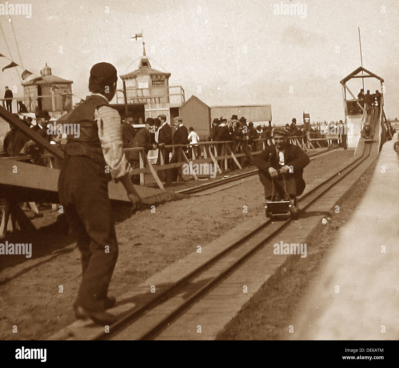 An amusement park ride early 1900s Stock Photo - Alamy
