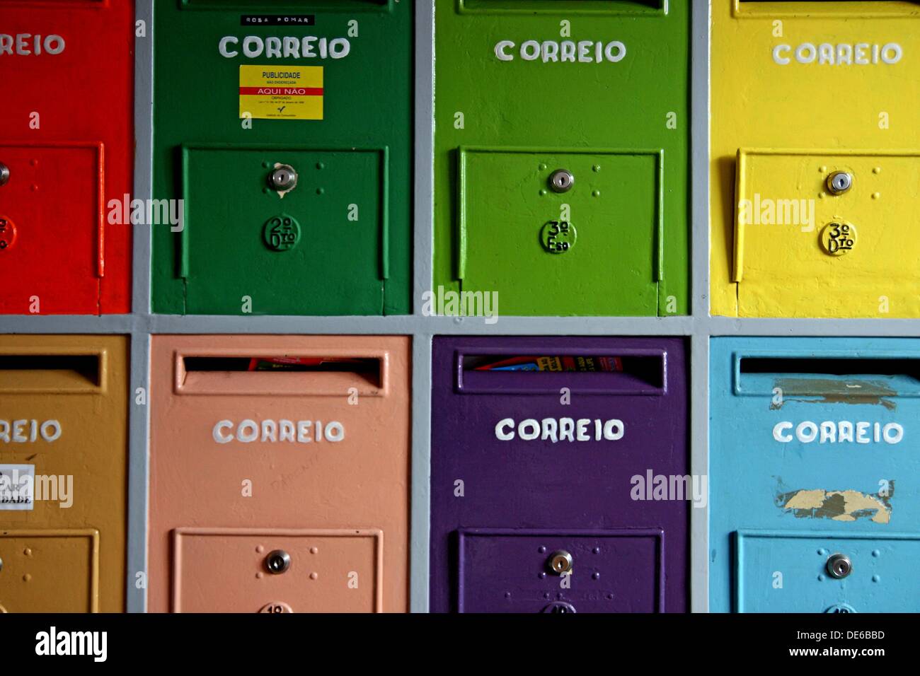 mailboxes, Lisboa, Portugal Stock Photo Alamy