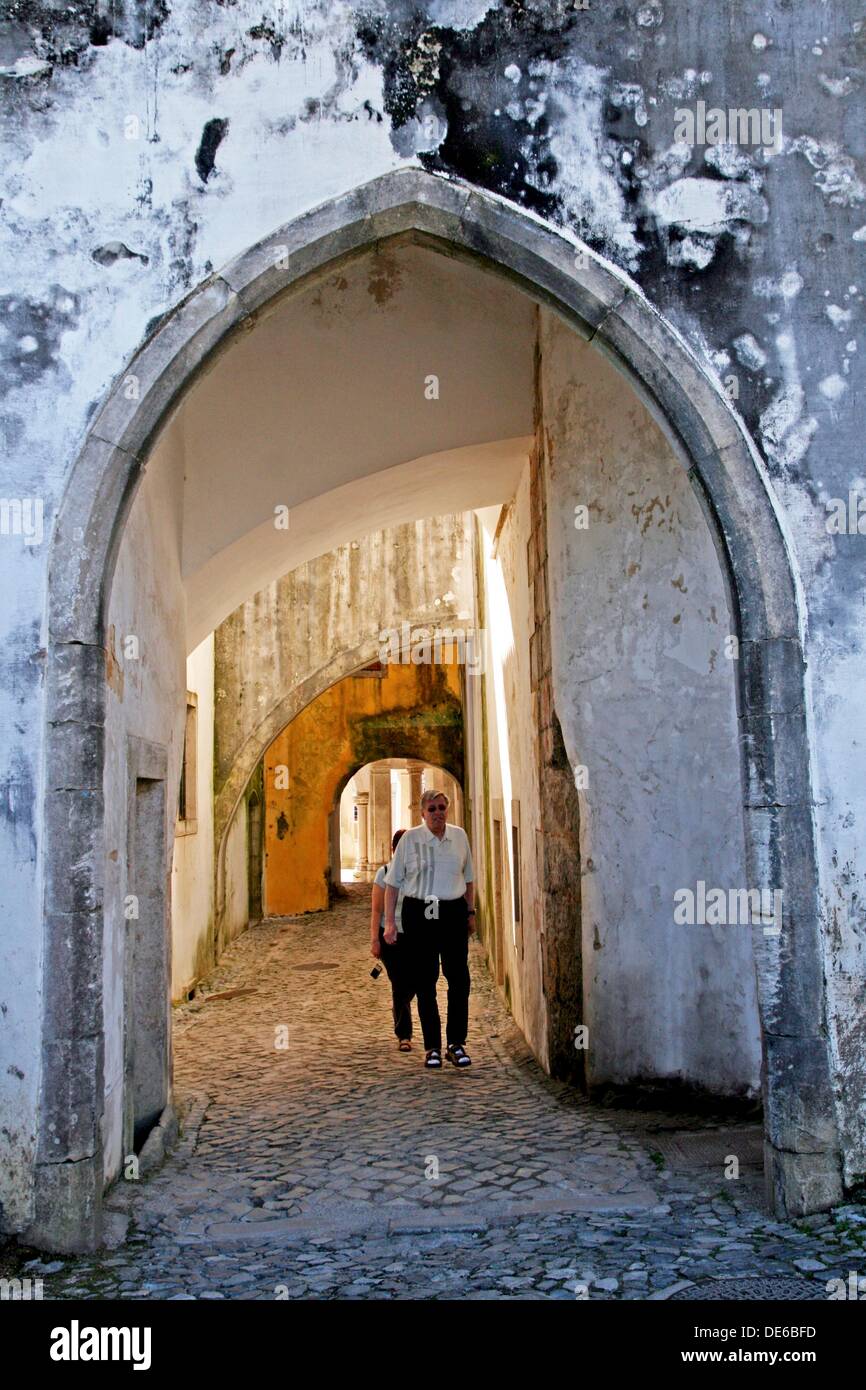 arcades, National Palace, Sintra, Portugal Stock Photo Alamy
