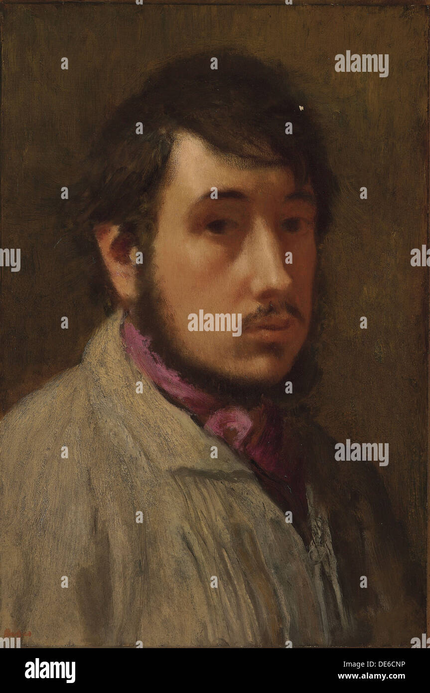 Self-Portrait, c. 1858. Artist: Degas, Edgar (1834-1917) Stock Photo