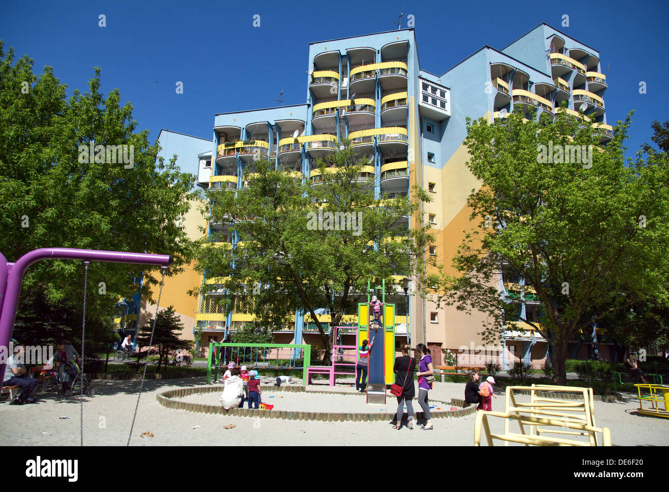 Wroclaw, Poland, the development of friendship ( Osiedle Przyjazn ) Stock Photo