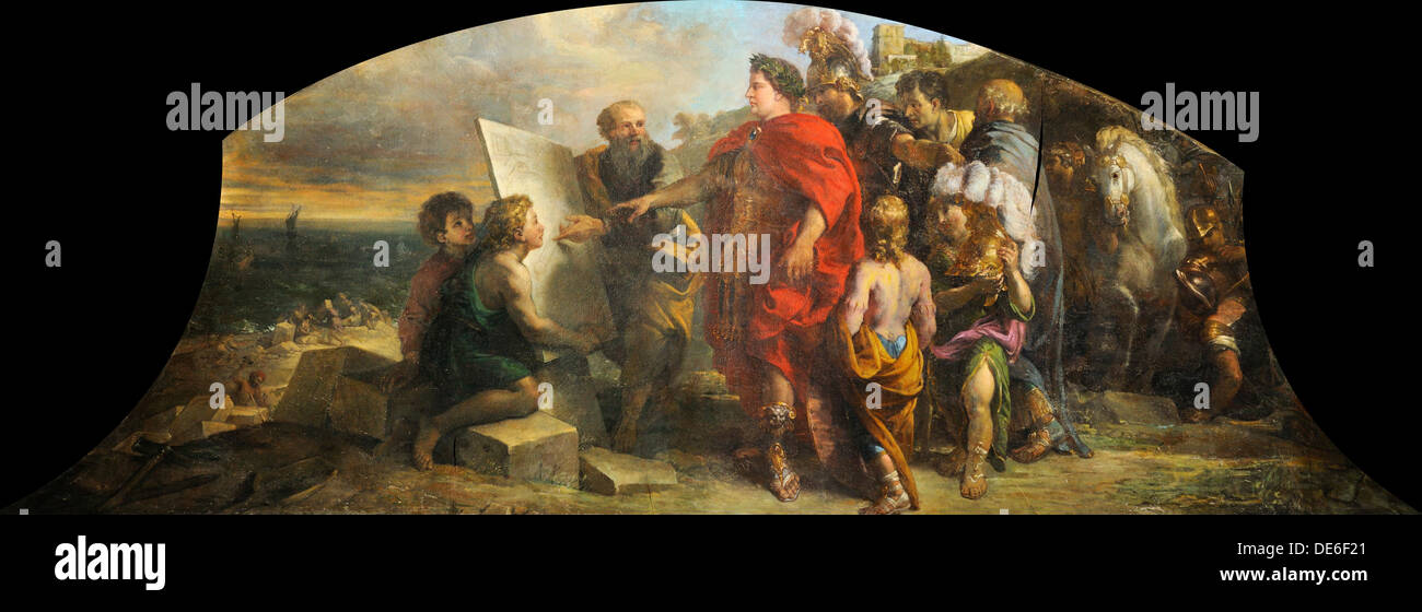 Augustus Building the Port of Miseno, 16731675. Artist La Fosse