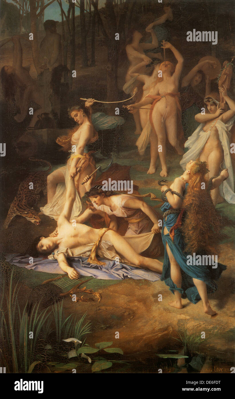 Death of Orpheus, 1866. Artist: Levy, Emile (1826-1890) Stock Photo