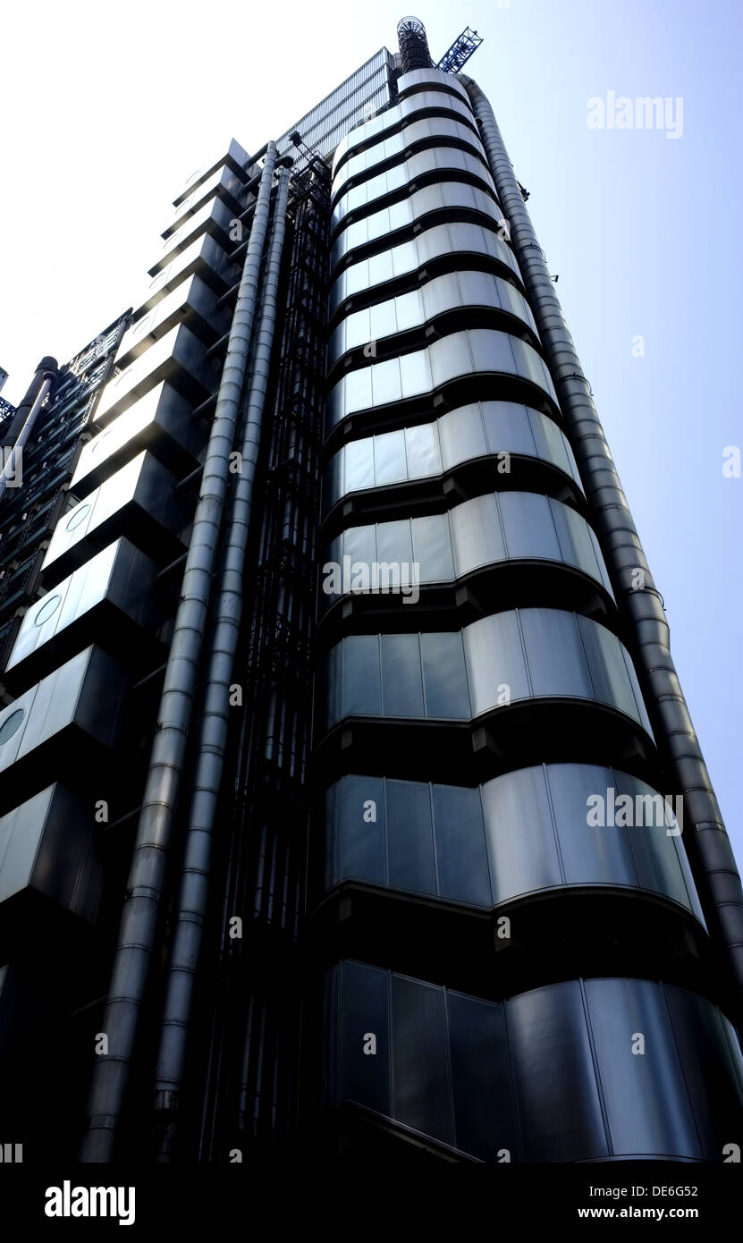 Lloyds Building in the City of London, designed by Richard Rogers known as the Inside Out Building Stock Photo