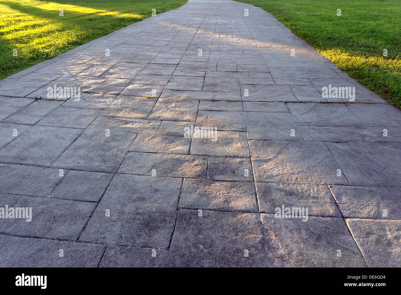 pathway with sun rays Stock Photo