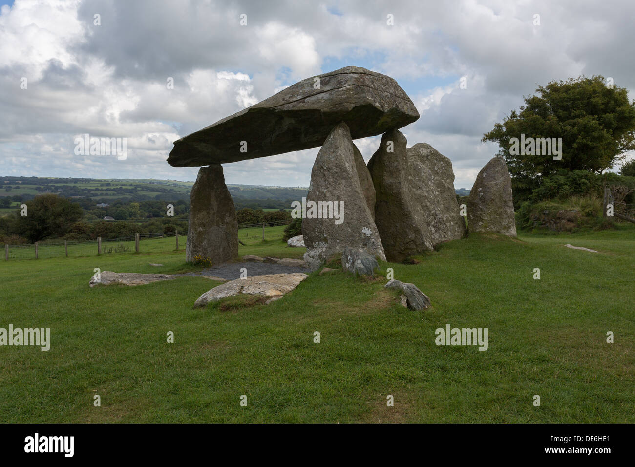 Pentre Ifan Neolithic Burial Chamber Stock Photo