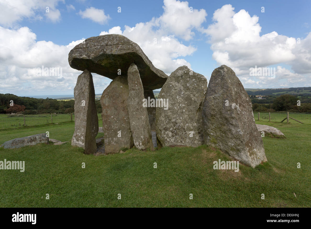 Pentre Ifan Neolithic Burial Chamber Stock Photo