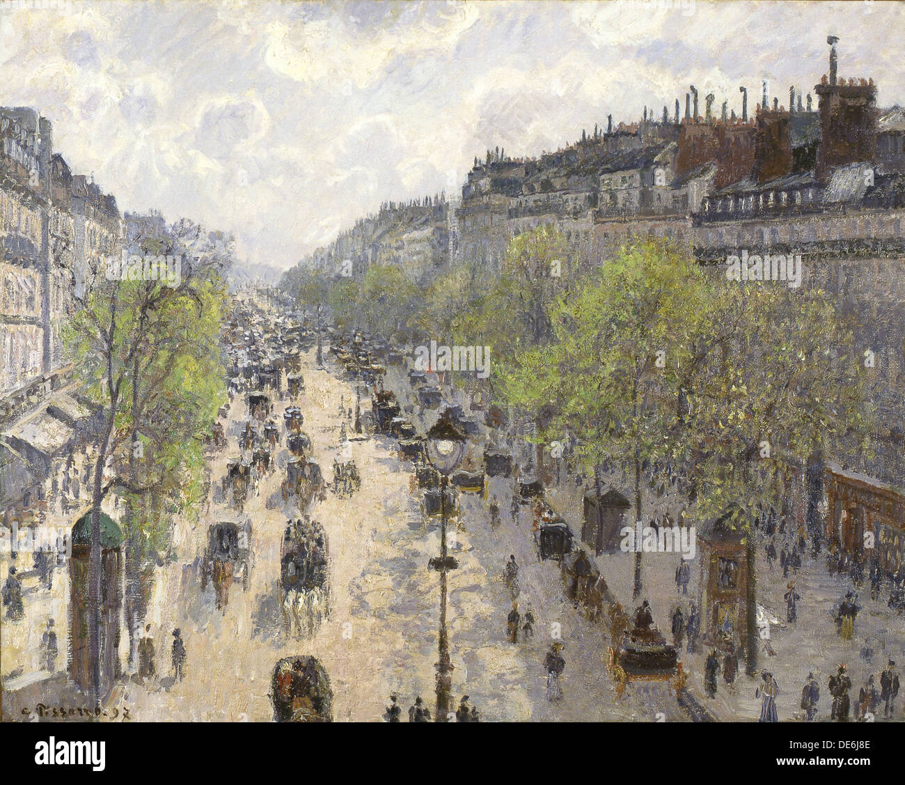 Boulevard Montmartre, Spring, 1897. Artist: Pissarro, Camille (1830-1903) Stock Photo