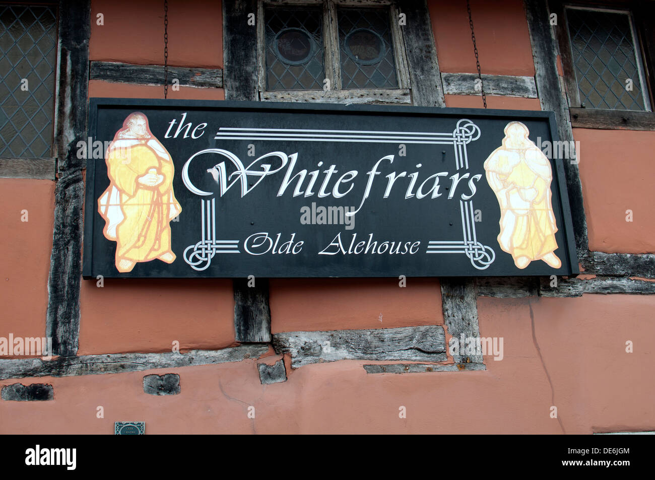 The Whitefriars pub sign, Coventry, UK Stock Photo