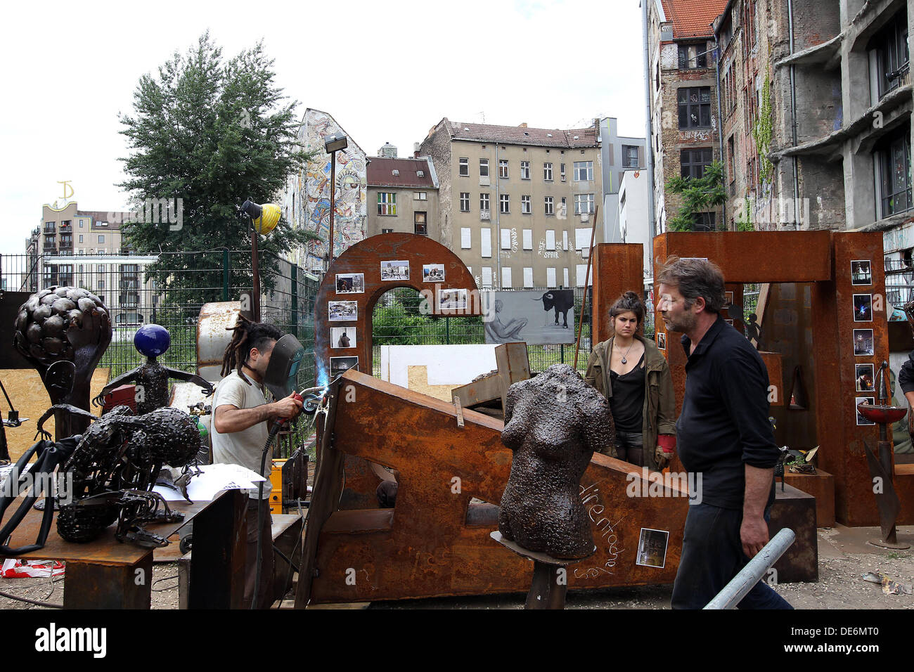 Berlin, Germany, artists prepare the eviction of Tacheles Stock Photo