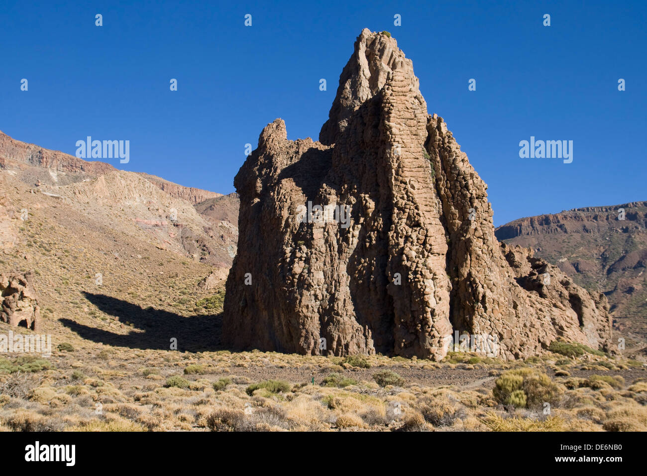 Phonolitic dome of La Catedral (The Cathedral) in the Teide National Park, Tenerife, Canary Islands. Stock Photo