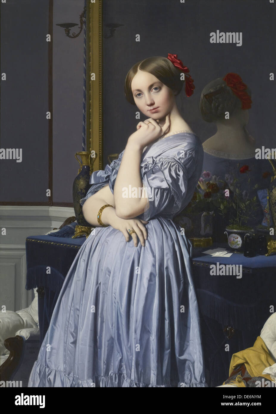 Louise de Broglie, comtesse d'Haussonville, 1845. Artist: Ingres, Jean Auguste Dominique (1780-1867) Stock Photo