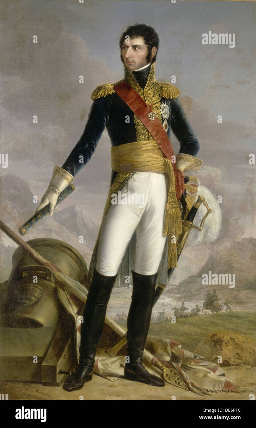 Portrait of Jean Baptiste Jules Bernadotte (1763-1844), Marshal of France, King of Sweden and Norway, 1818. Artist: Jouy, Joseph Nicolas (1809-1880) Stock Photo
