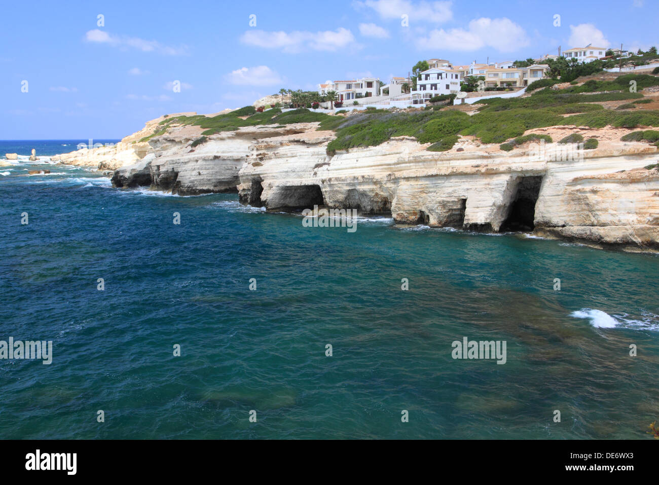 Sea caves area near Agios Georgios, Cyprus, Europe Stock Photo