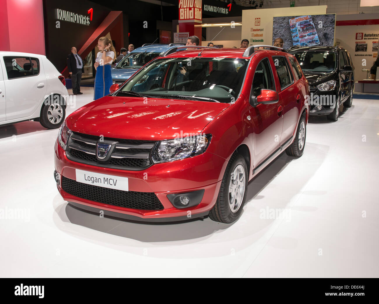 Dacia logan auto show with model hi-res stock photography and images - Alamy