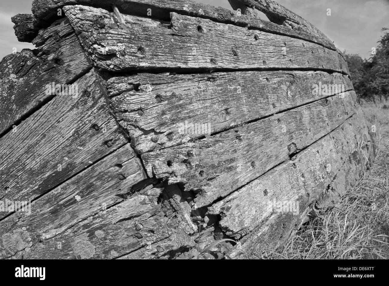 Purton Hulks ship graveyard on the banks of the River Severn in