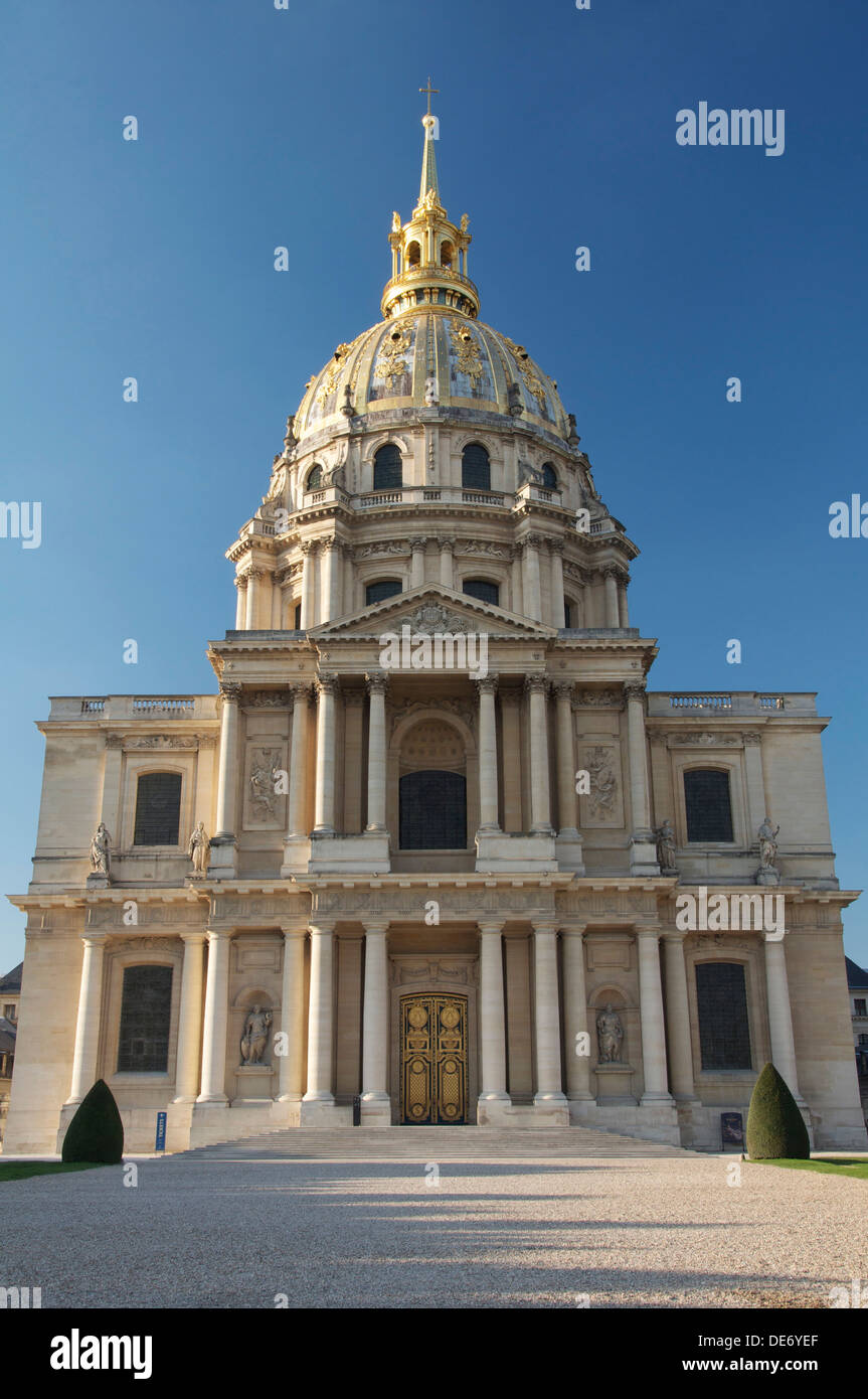The façade of The Dome Church of St-Louis-des-Invalides, in Paris. This ...