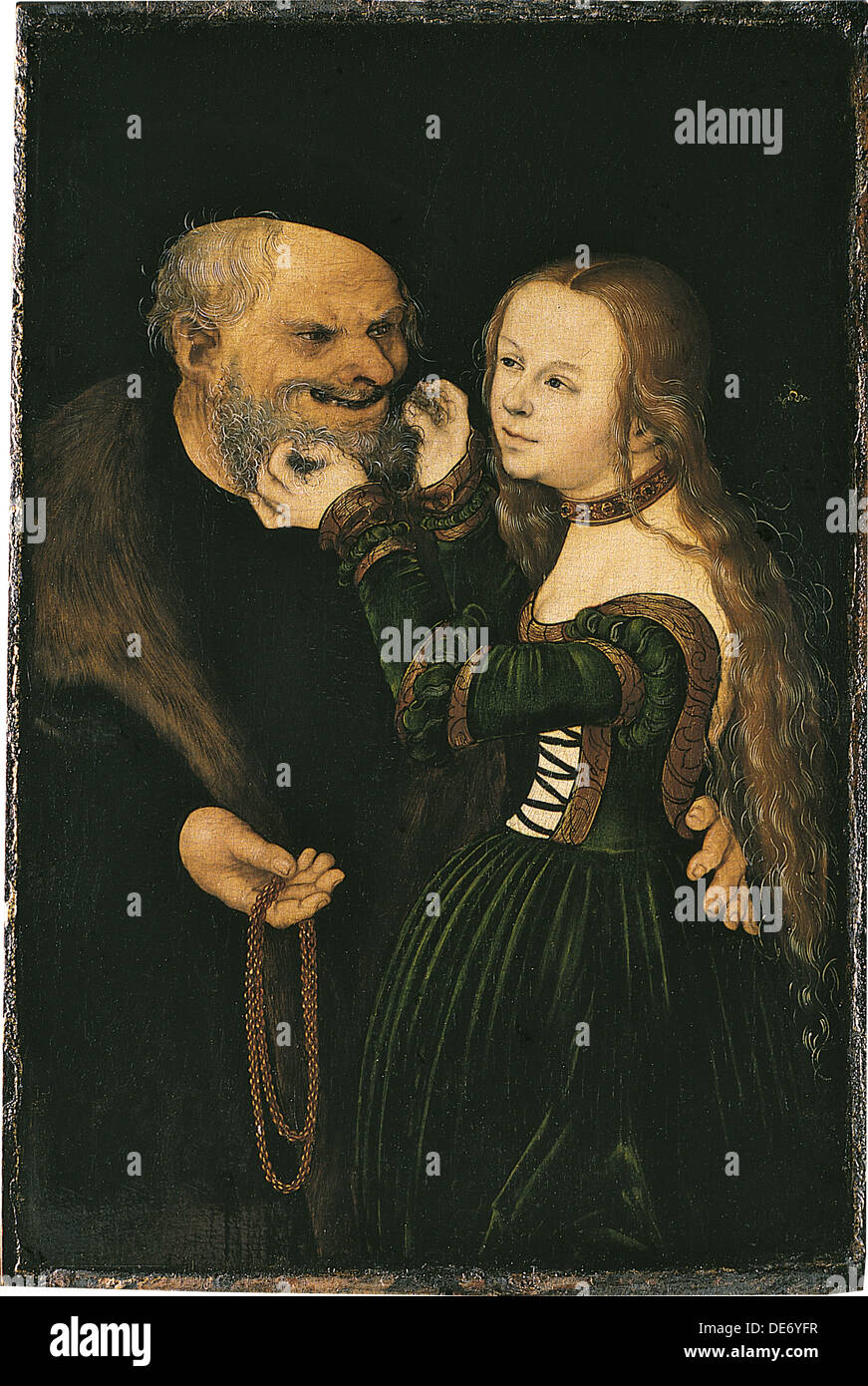 The Unequal Couple, ca 1530. Artist: Cranach, Lucas, the Elder (1472-1553) Stock Photo