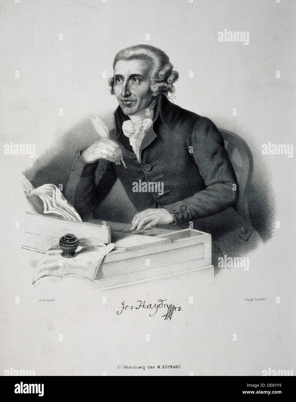 Portrait of the composer Joseph Haydn (1732-1809). Artist: German master Stock Photo