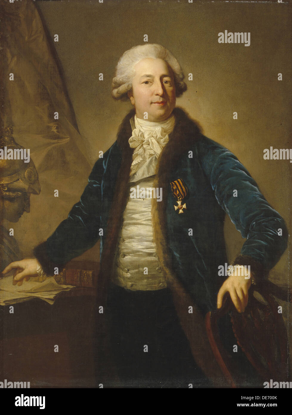 Portrait of Adrian Ivanovich Divov (1749-1814), 1790s. Artist: Graff ...