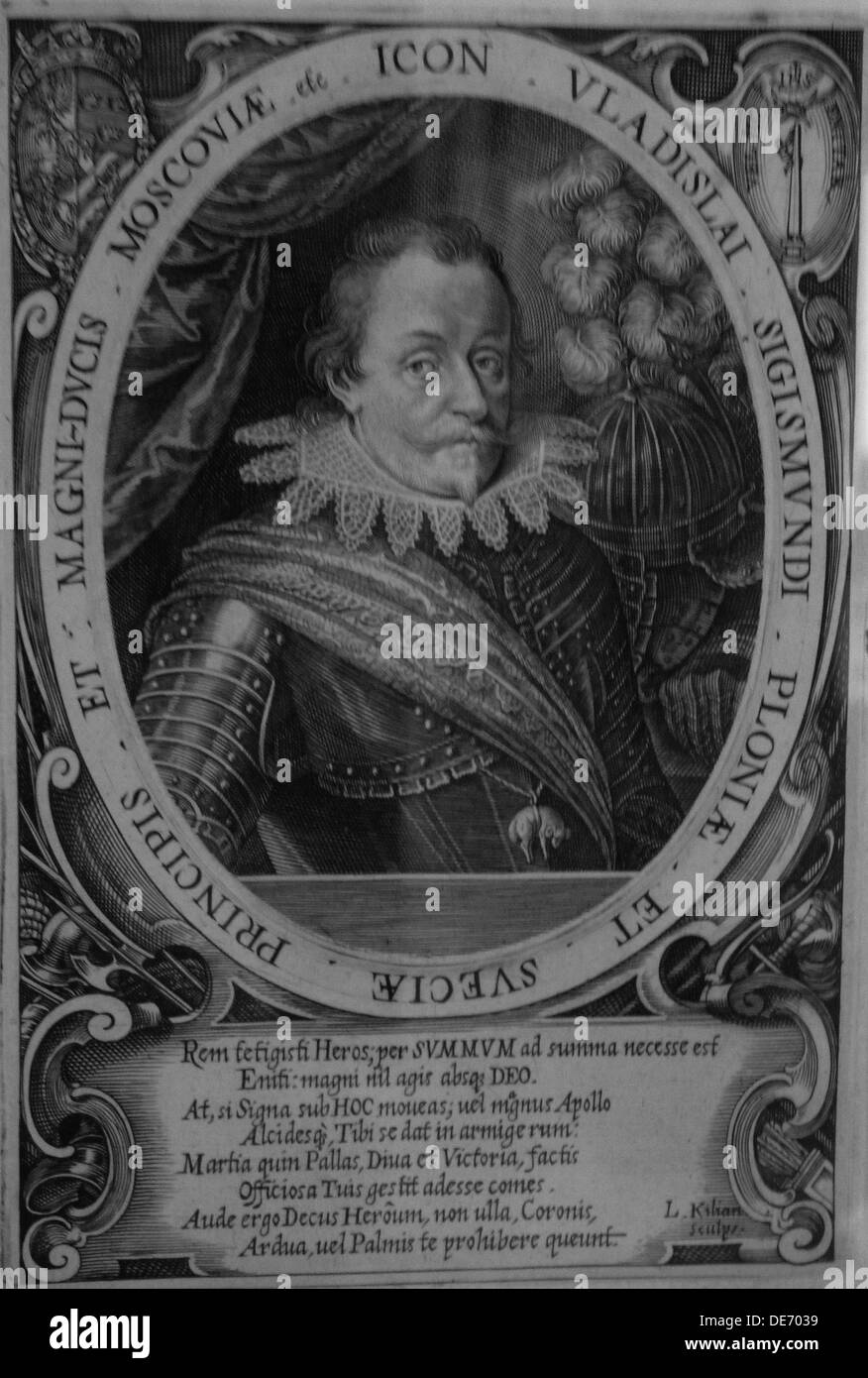 King Wladyslaw IV Vasa of Poland (1595-1648), Tsar of Russia, before 1632. Artist: Kilian, Lucas (1579-1637) Stock Photo