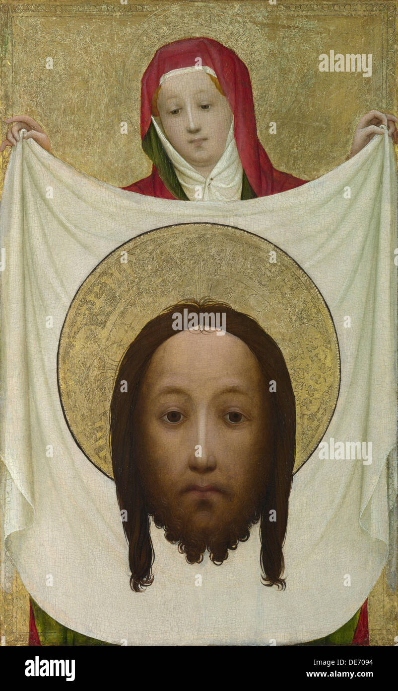 Saint Veronica with the Sudarium, c.1420. Artist: Master of Saint Veronica (active 1395–1420) Stock Photo