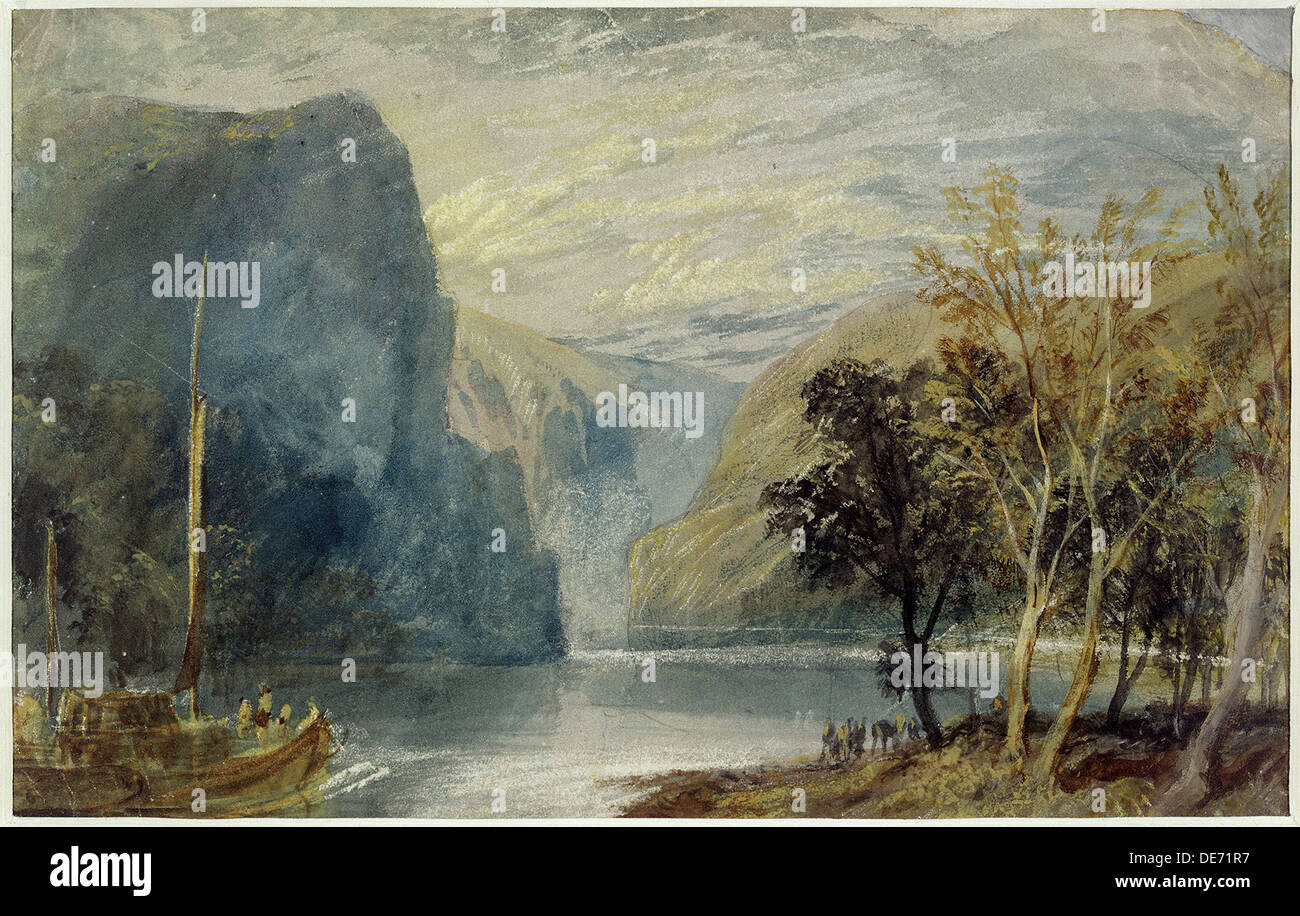 The Lorelei rock, 1817. Artist: Turner, Joseph Mallord William (1775-1851) Stock Photo