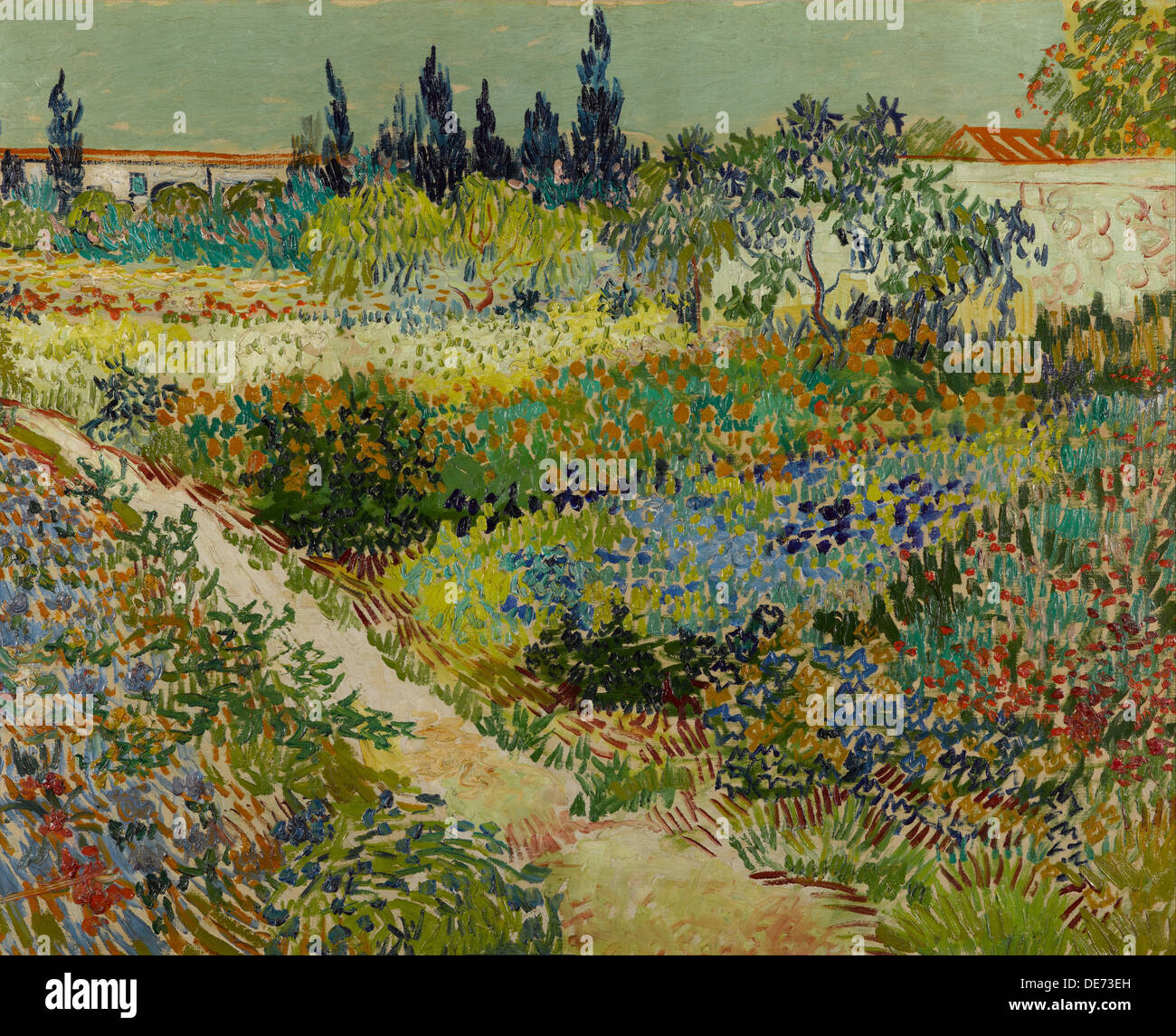 Garden at Arles, 1888. Artist: Gogh, Vincent, van (1853-1890) Stock Photo