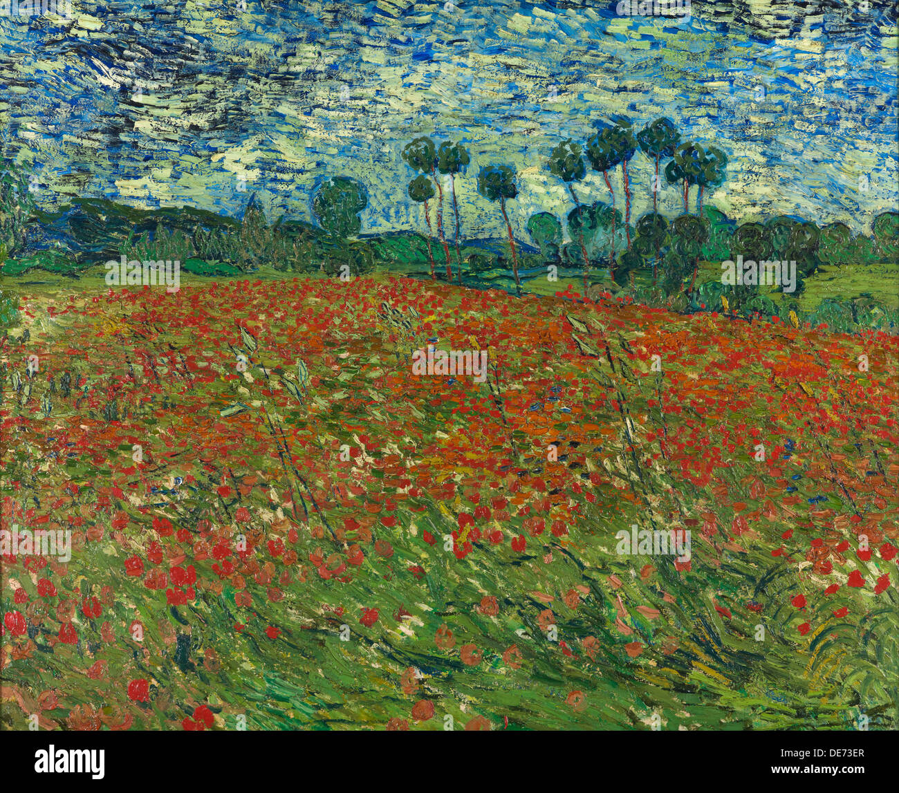 Poppy field, 1890. Artist: Gogh, Vincent, van (1853-1890) Stock Photo