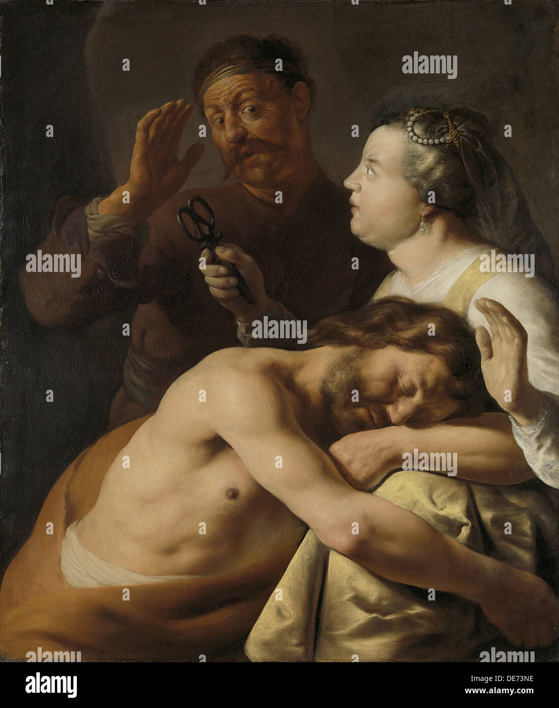 Samson and Delilah, 1635. Artist: Lievens, Jan (1607-1674) Stock Photo