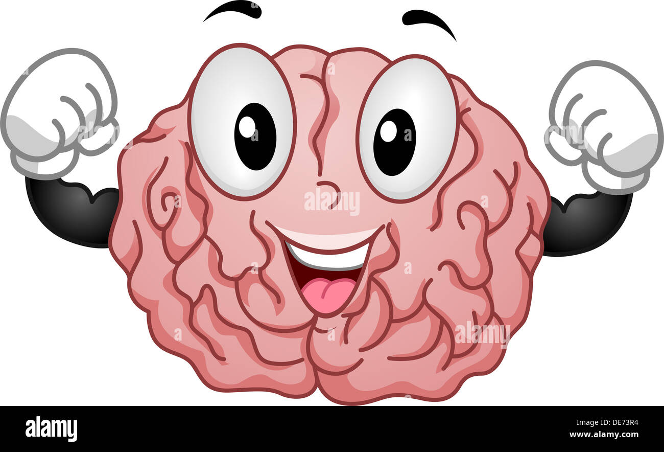 Illustration of Strong Brain Mascot Stock Photo - Alamy Illustration of Strong Brain Mascot Stock Photo - Alamy