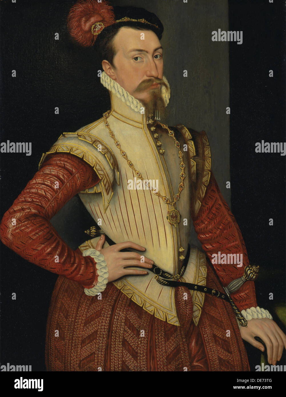 Robert Dudley, 1st Earl of Leicester (1532-1588), 1560s. Artist: Meulen, Steven van der (active 1543-1564) Stock Photo