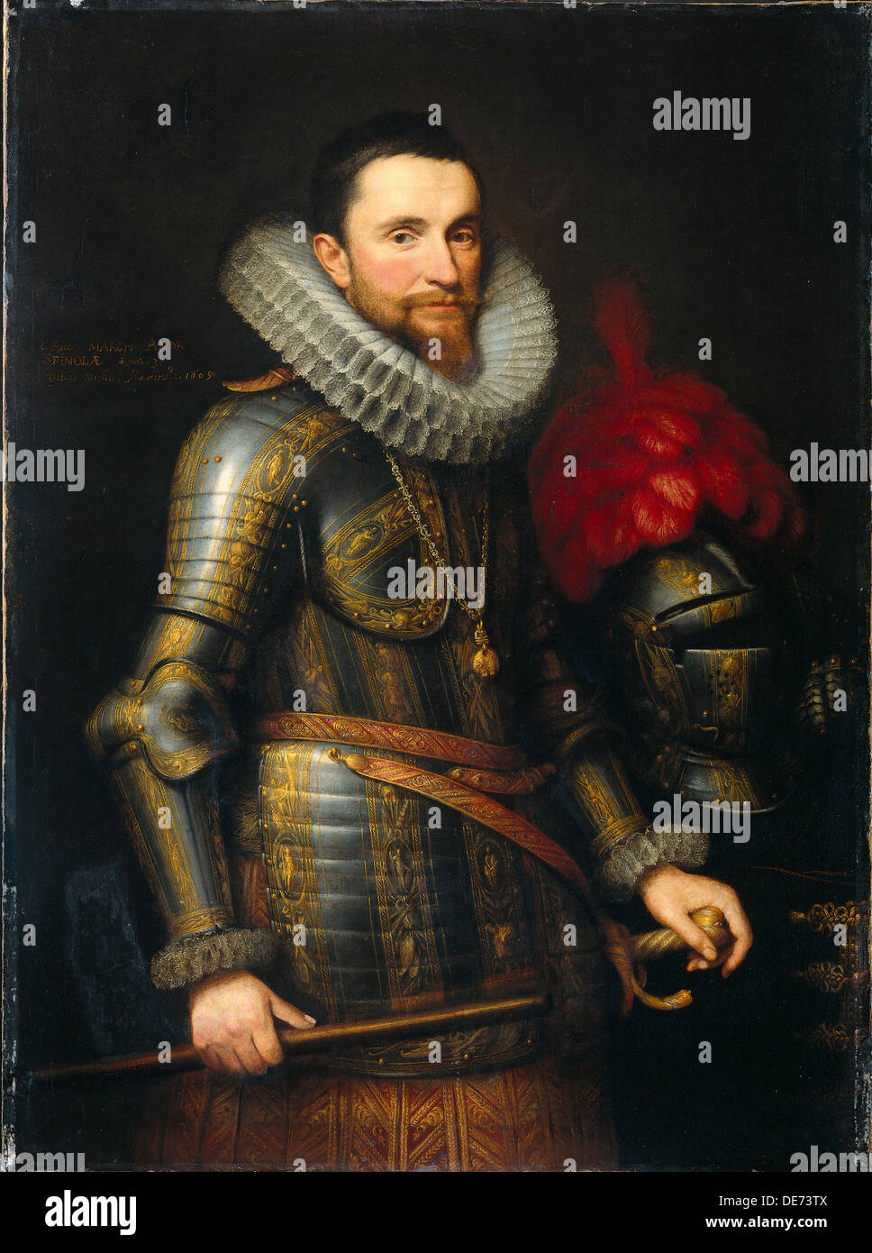 Portrait of Ambrosio Spinola (1569-1630), 1609. Artist: Mierevelt, Michiel Jansz. van (1566-1641) Stock Photo