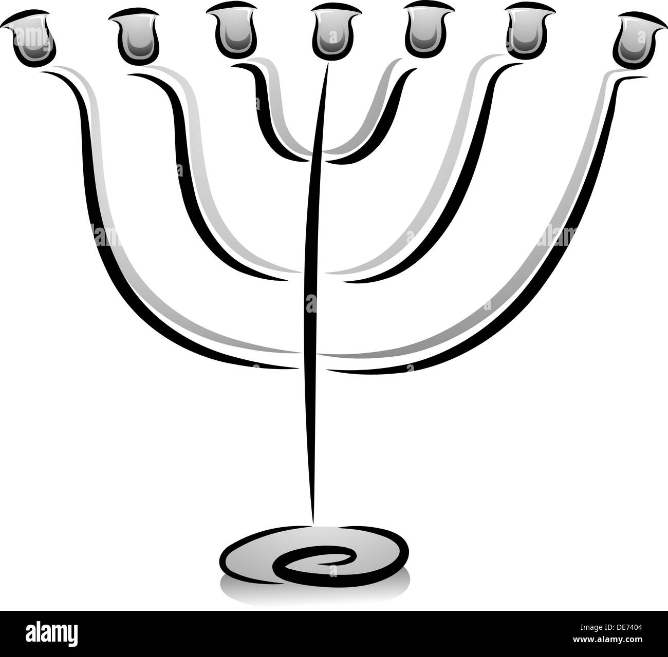Illustration of a Candelabra in Black and White Stock Photo Alamy