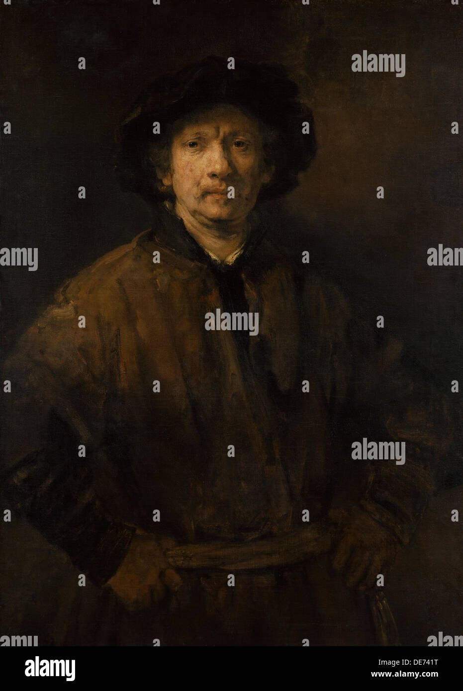Large Self-Portrait, 1652. Artist: Rembrandt van Rhijn (1606-1669) Stock Photo